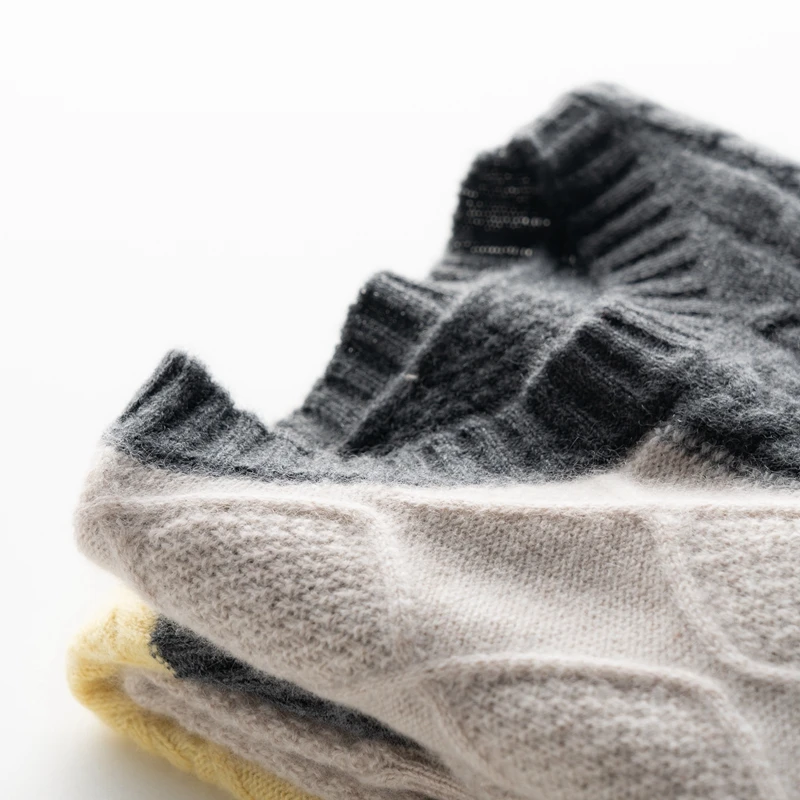 Autumn and winter new color matching pullover 100% pure mountain cashmere sweater | Женская одежда