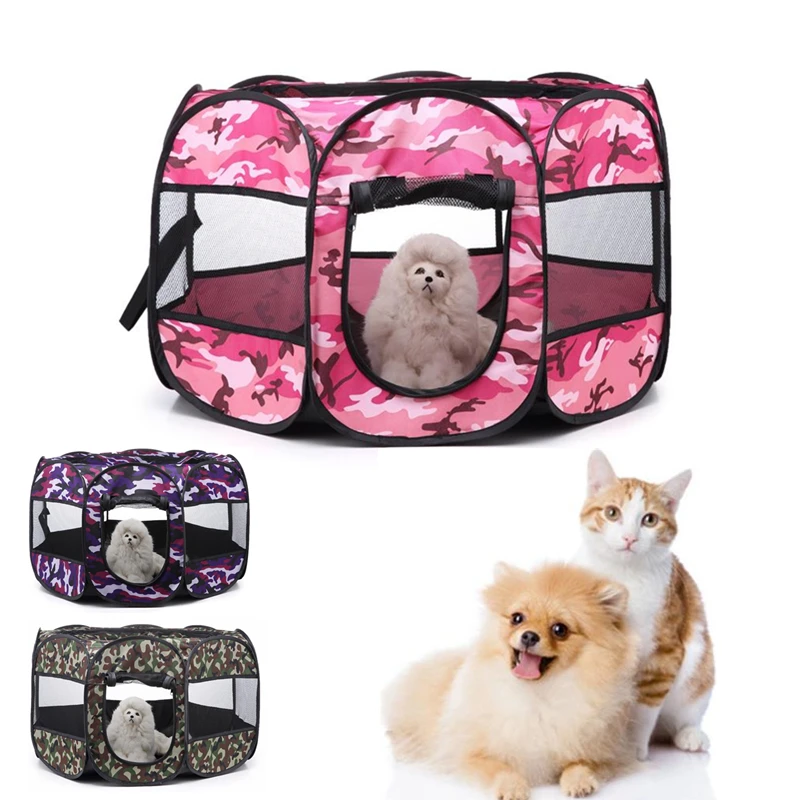 Переносной Камуфляжный складной вольер для домашних питомцев уличный комнатный