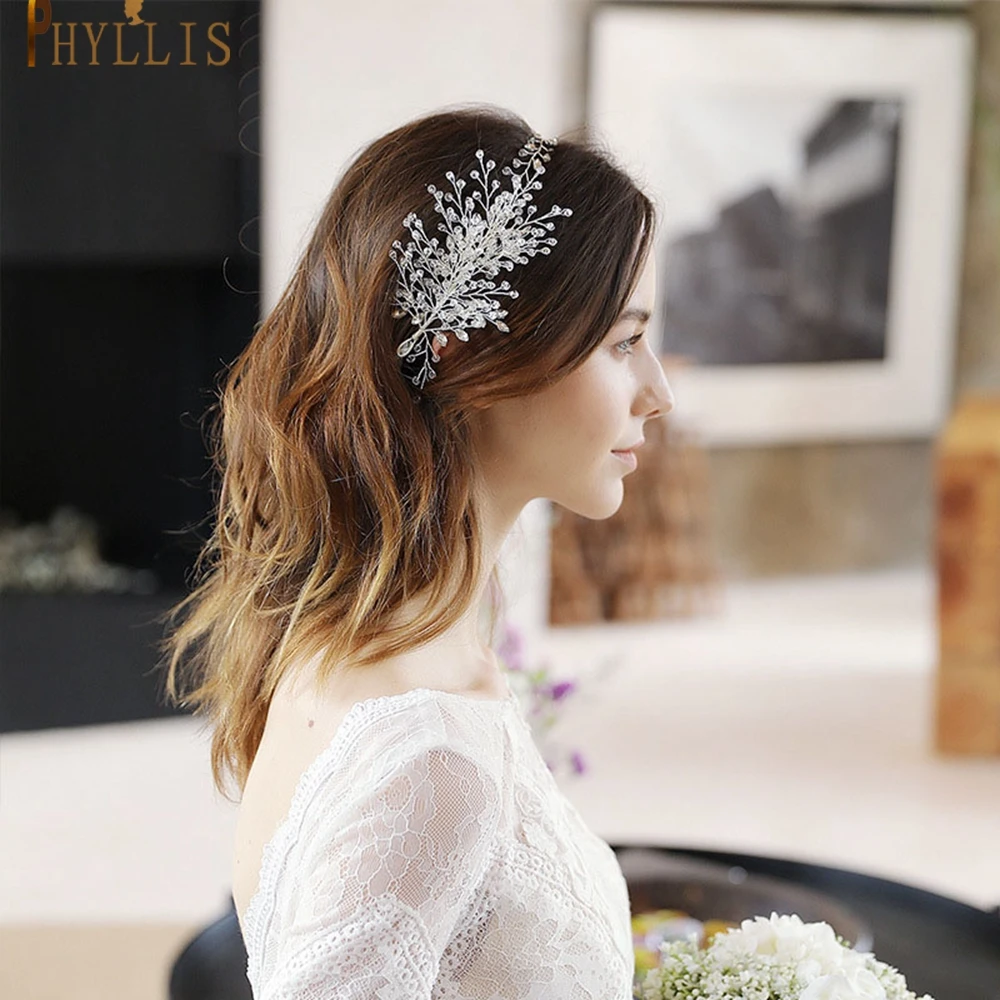 

A104 Clear Crystal Wedding Headbands Bridal Hair Accessories Bridal Headpieces Queen Crown Premium Tiaras Women Hair Jewelry