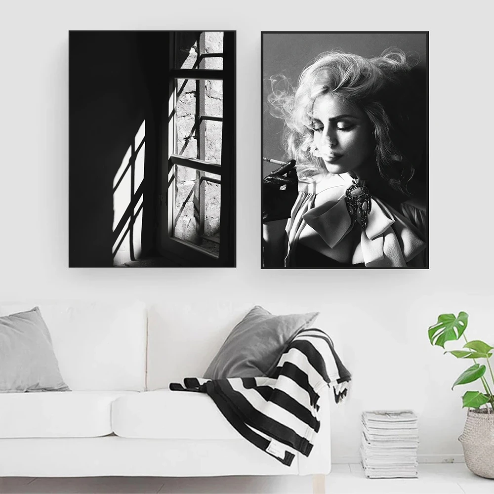Модный настенный плакат для фотосъемки в Париже черно-белый цвет | Дом и сад