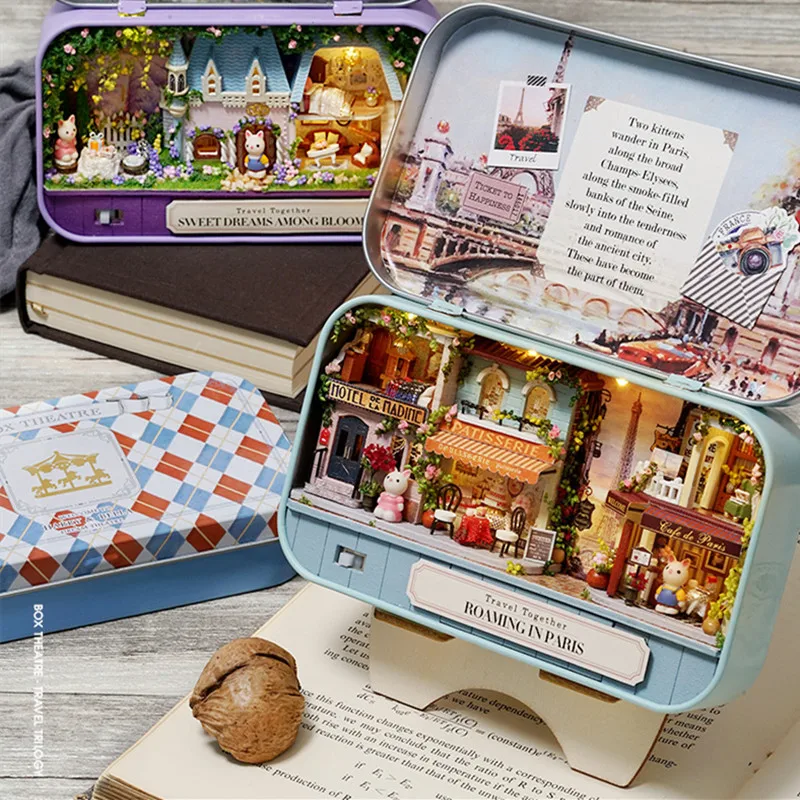 Миниатюрная мебель сделай сам кукольный дом деревянная коробка театр Сборная