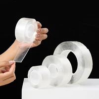 reusable nano adhesive tape clear double sided removable transparent alien tape anti slip traceless for home supplie