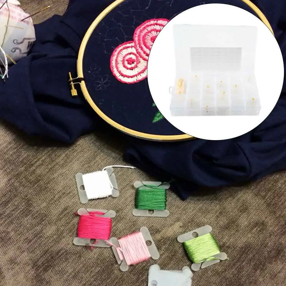

100-piece spool embroidery cross stitch storage box set