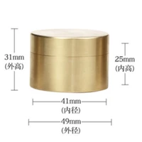2pcs diameter49mm portable brass sealed can travel carrying case ashtray medicine box