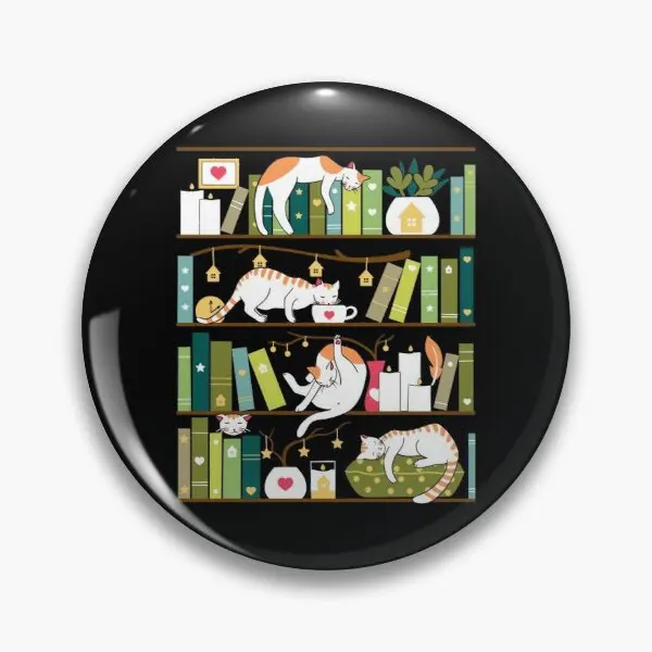 

Library cats - whimsical cats on the boo Soft Enamel Pin Badge Decorative Clothes Badge Lapel Pin Brooch Jewelry for Women