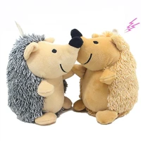 simulation hedgehog soft plush dog stuffed doll toys interactive squeaky sound chew bite resistant toy pets accessories supplie