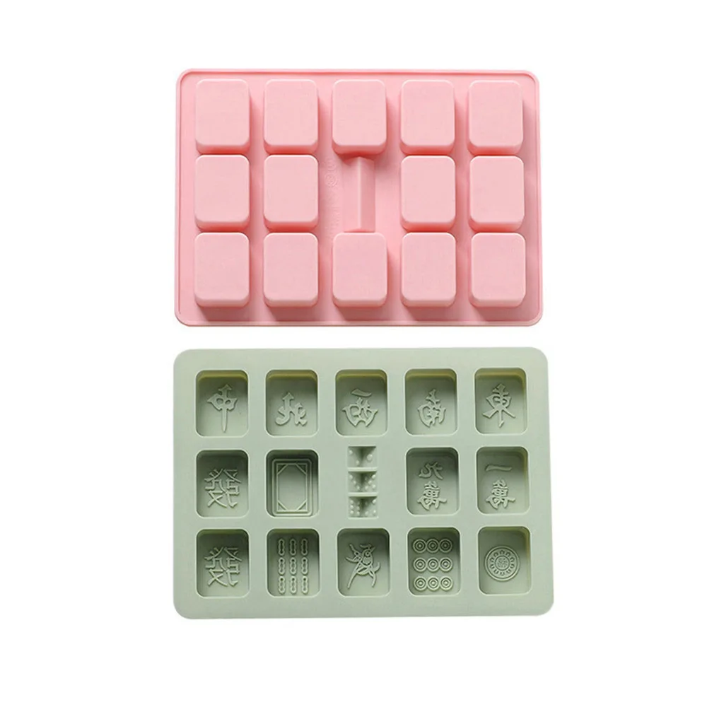 

Chinese Mahjong Silicone Chocolate Mold Fondant Cake Decorating Tools Handmade Candy Molds DIY kitchen Accessories For Baking
