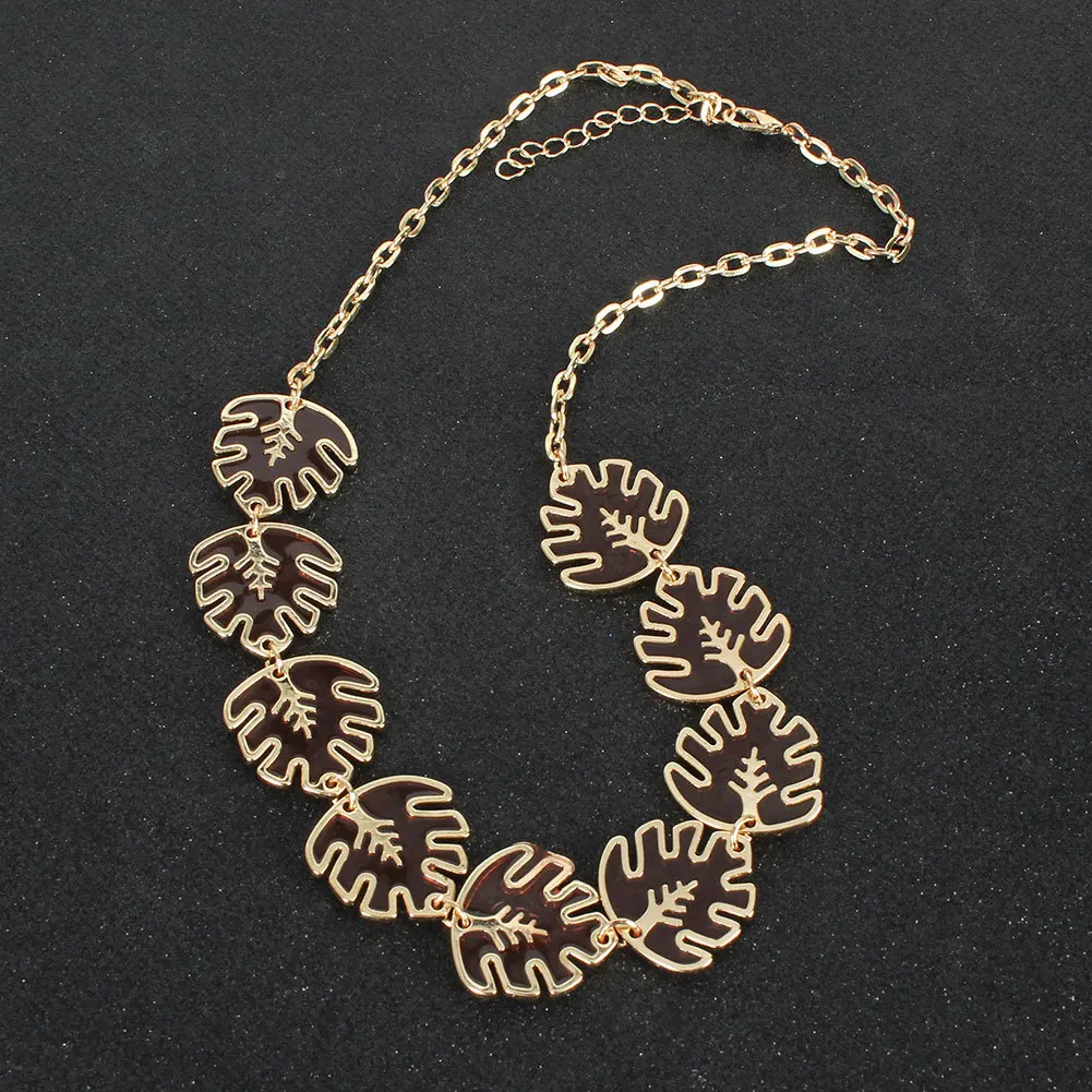 

2020 New European Gold Chain Acrylic Beads Flower Sweater Chains Necklace Punk Alloy Jewelry Fashion Long Necklaces for Women
