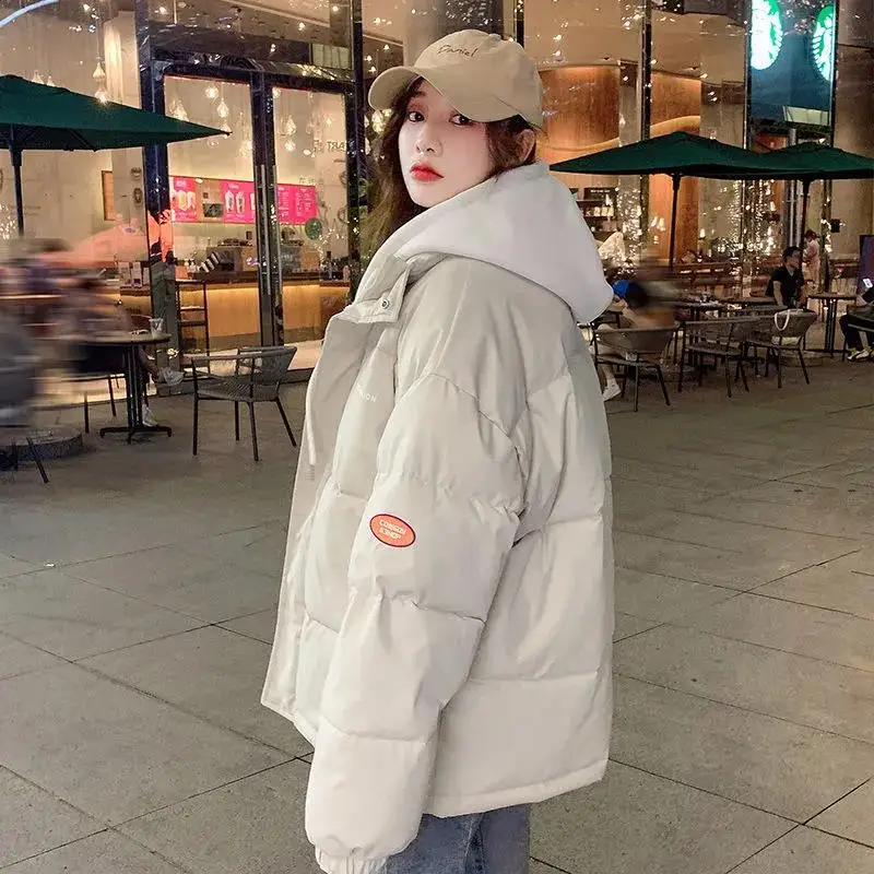 2022 Women's Winter Down Jacket Hooded Down Jacket Women's Fashion Parka Coat Student Hat Jacket Women Snow Jacket
