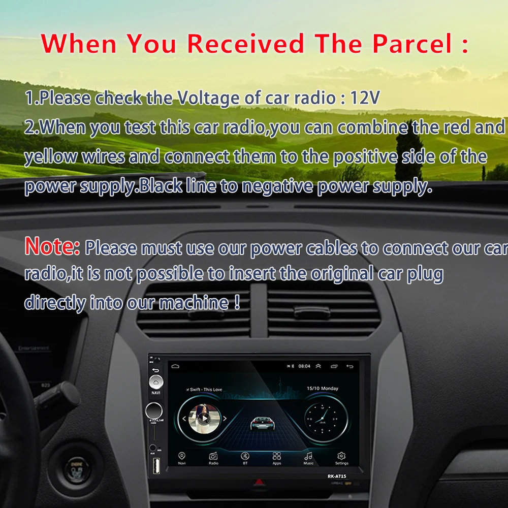 AMPrime 2 Din Android автомобильный радиоприемник " HD сенсорный экран gps wifi Автомобильный мультимедийный плеер Bluetooth fm-радио Авторадио MirrorLink стерео
