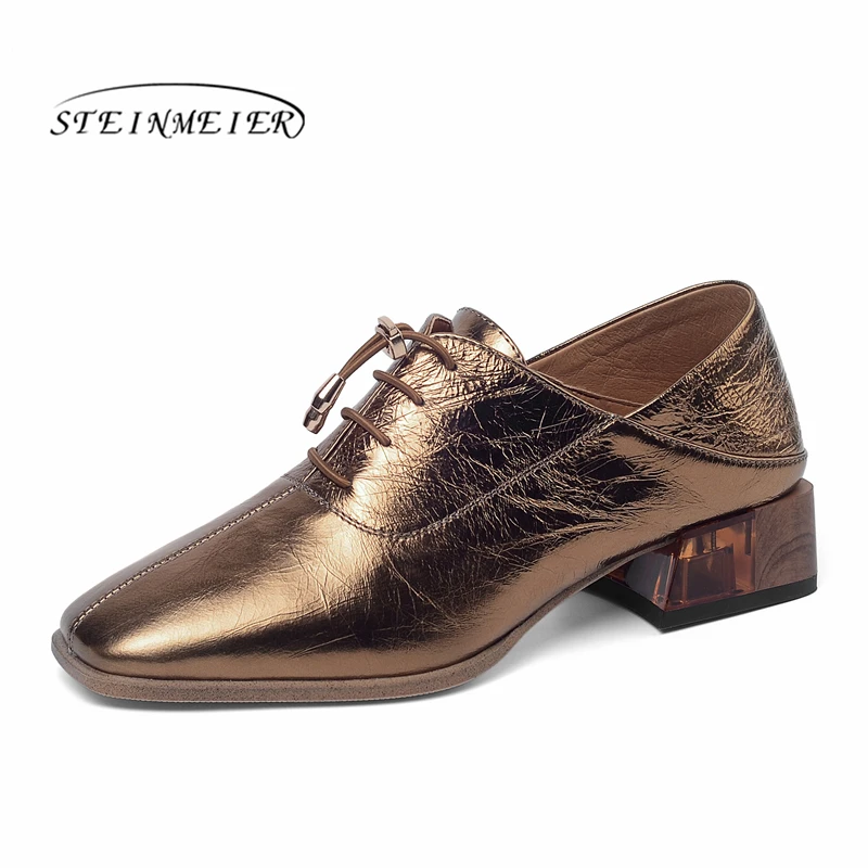 Женские Летние кожаные туфли женские броги женская обувь на плоской подошве