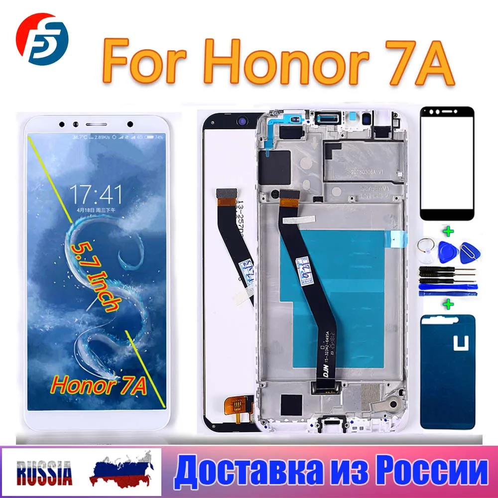 Сенсорный Экран AAA для Huawei Honor 7A pro AUM l29 5 7 дюймов ЖК дисплей 1440*720 дигитайзер в сборе