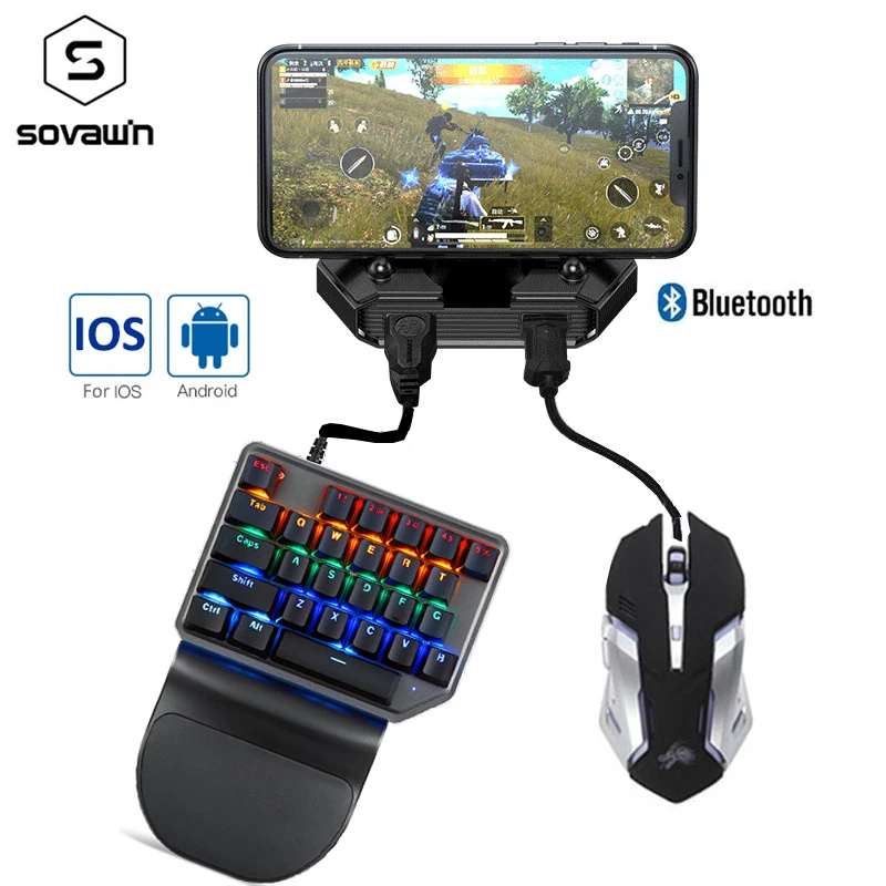 Pubg игровая клавиатура мышь конвертер Combos 3 шт. Мобильный Bluetooth 5 0 PUBG контроллер