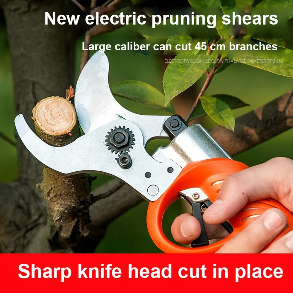 

450W Electric Pruning Shears Garden Tool Fruit Tree Grafting Scissor Branch Cutter Secateur Adjustable Pruning Plant Shear Tool