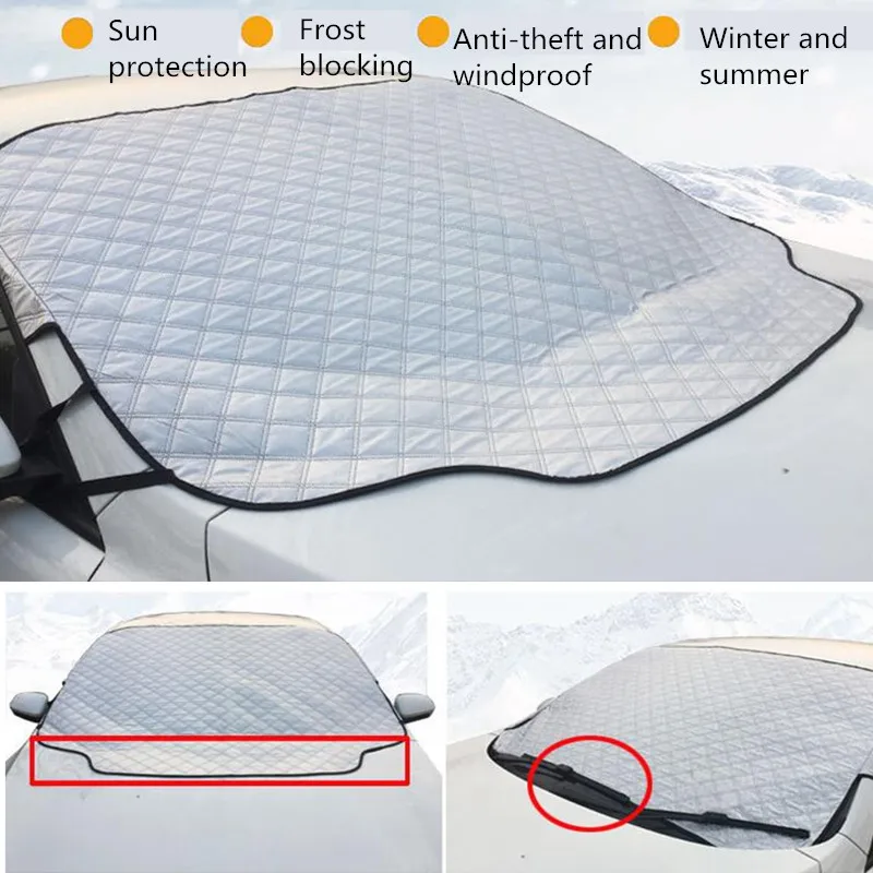 Magnetic 1 pc car windshield sun shade thickened windproof sun rain snow dust protection window protectors cover