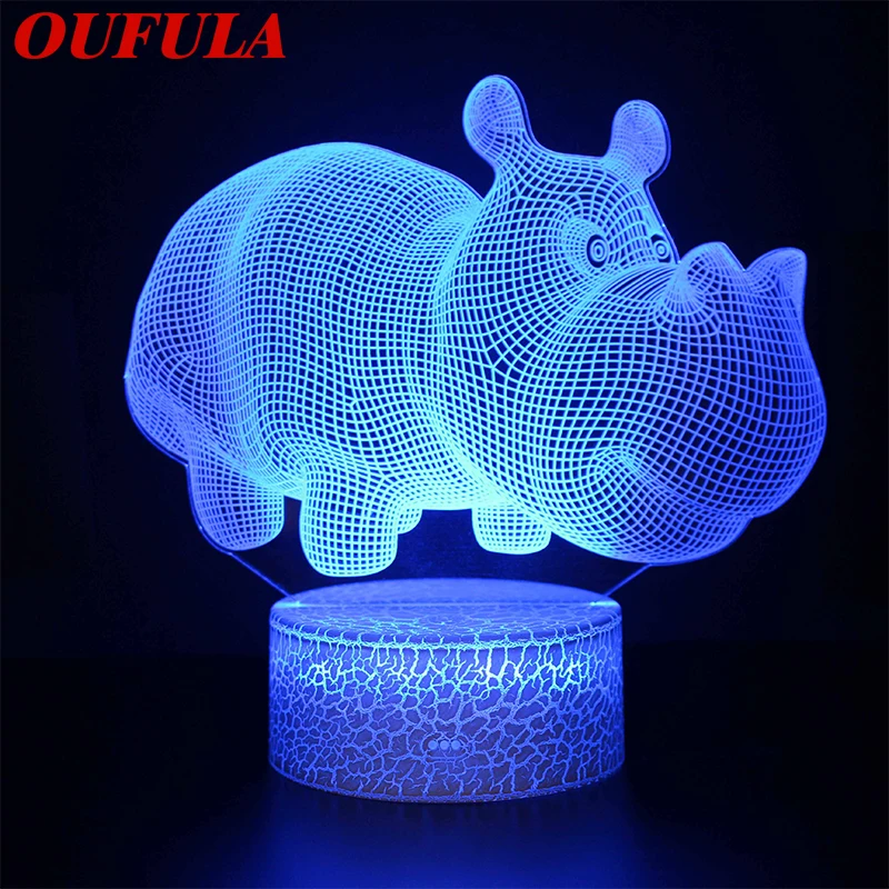 

AOSONG Ночные светодиодные лампы Новинка 3D лампа милая игрушка подарок 7 цветов мультяшная атмосфера лампа для детской комнаты