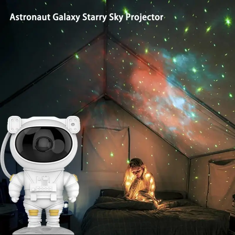 

USB Astronaut Galaxy Starry Sky Projector Night Lights Atmosphere Table Lamp Festoon Christmas Home Decor Ornaments Lighting