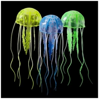 the artificial jellyfish ornament 3 pcs glowing effect realistic artificial silicone fake jellyfish instant installation eco f