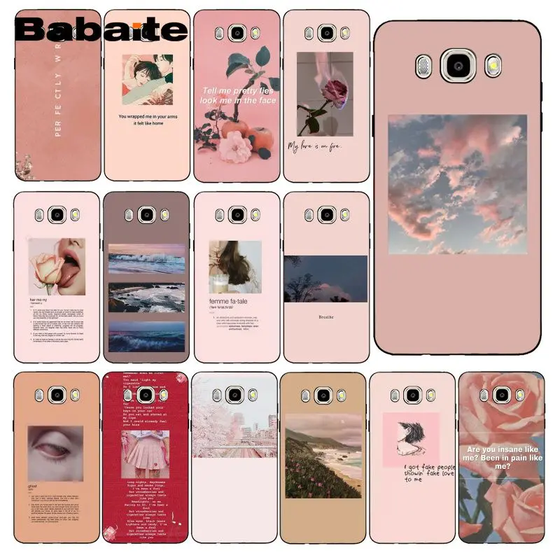 Babaite розовая эстетика песни текст эстетический чехол для телефона Samsung Galaxy J7 J6 J8 J4