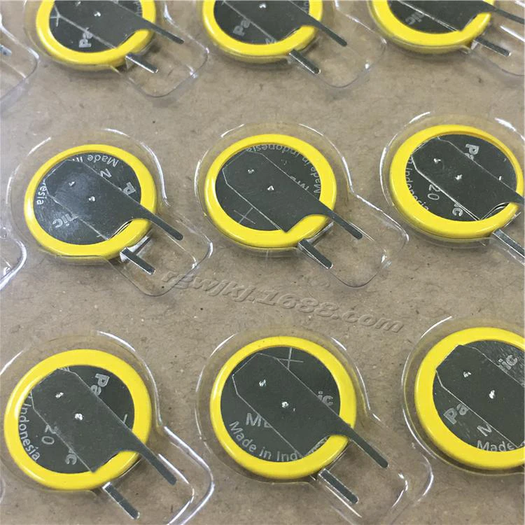 

10pcs/lot Panasonic ML1220 3V Rechargeable Battery CMOS RTC BIOS Back Up Button Coin Batteries Cell with solder feet ML 1220