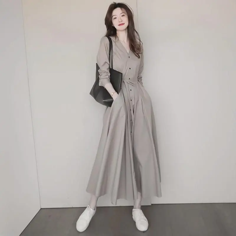 

Женское шифоновое платье с V-образным вырезом, во французском стиле