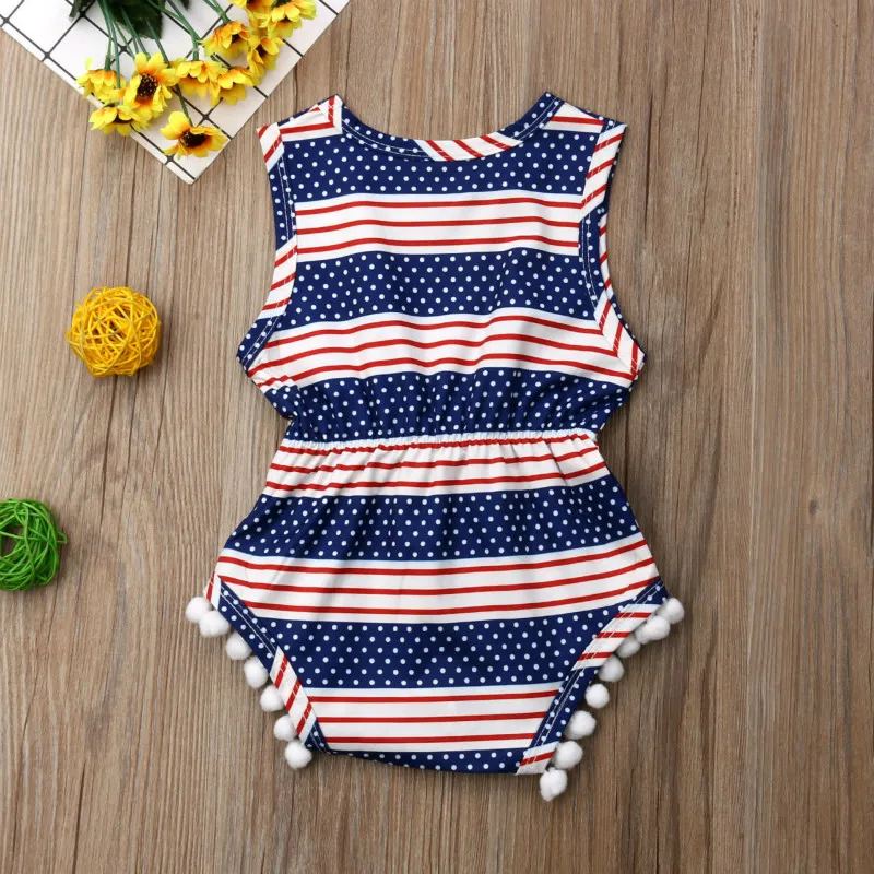 Модные детские нагрудники для новорожденных девочек хлопок 4 июля с принтом