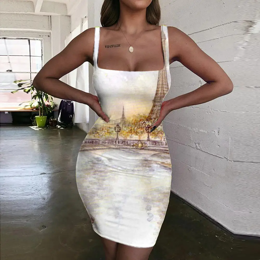 Женское винтажное платье Холтер без рукавов с рисунком|Женские платья| |