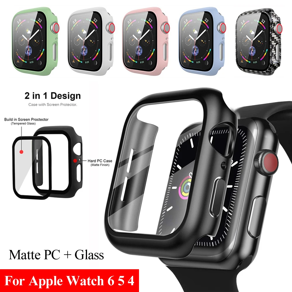 2 в 1 Ультратонкий матовый чехол для часов Apple Watch серии 6 5 4 iWatch 40 44 м | Наручные часы