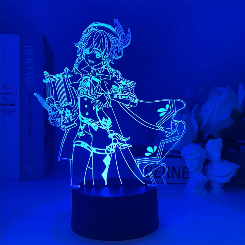 

Genshin Impact 3D Lamp Game Manga Figure Atmosphere Illusion LED for Bedroom Bedside Decor Child Gifts Night Light Lampara