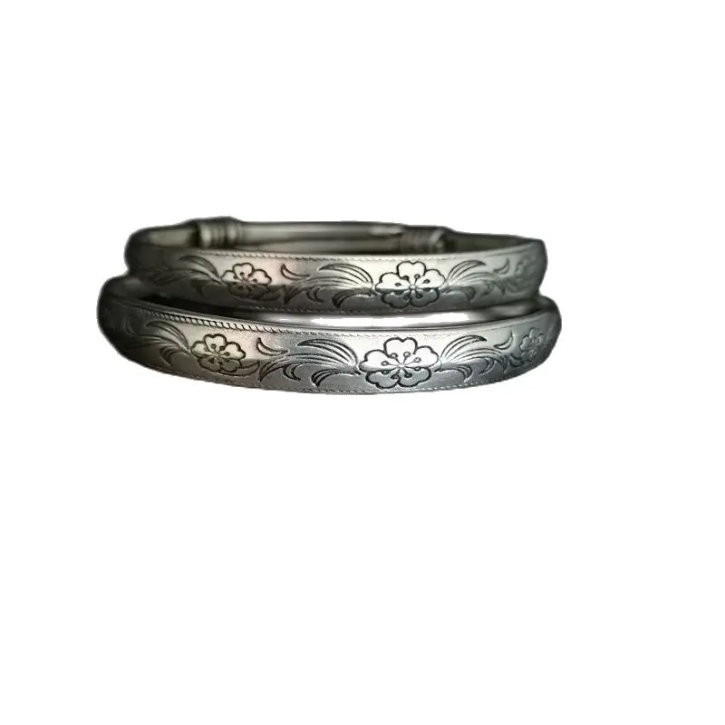 

Chinese Old Tibet Silver Tibetan Silver Flower Rich Bracelet