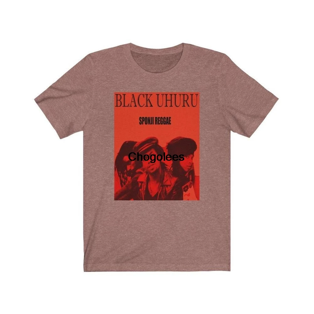 Черная футболка Uhuru с рисунком музыкальной группы Reggae |