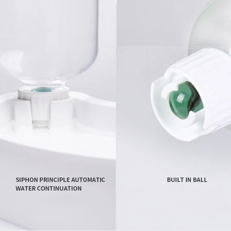 Автоматическая миска для домашних животных зеркальная с дозатором воды двойная