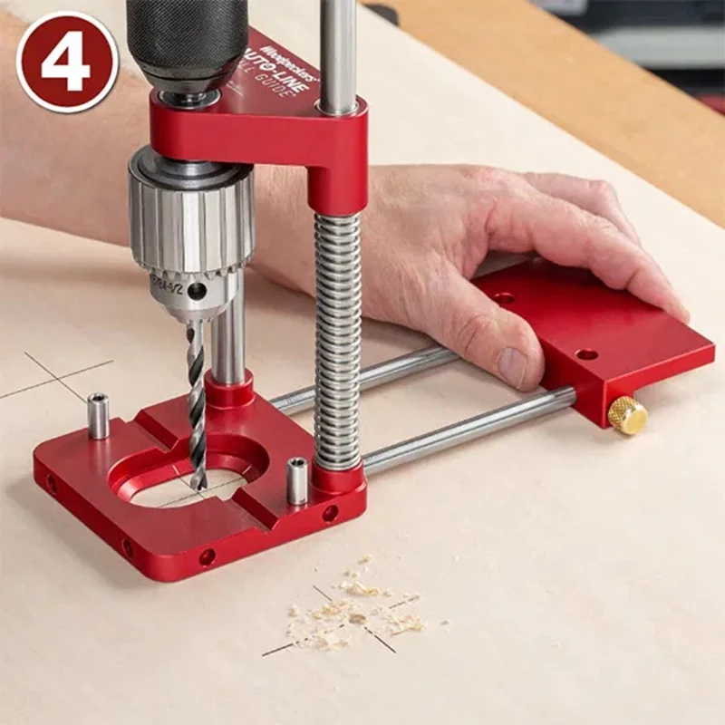 

Hole Drilling Guide Locator Hole Opener Template Door Cabinets DIY Tools For Woodworking Hand Tools Set