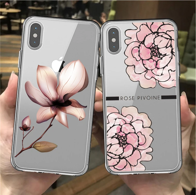 Мягкий силиконовый чехол для телефона Apple iPhone 11 11PRO MAX XS 5S SE 6SPlus 8 8Plus XSMAX XR цветочный