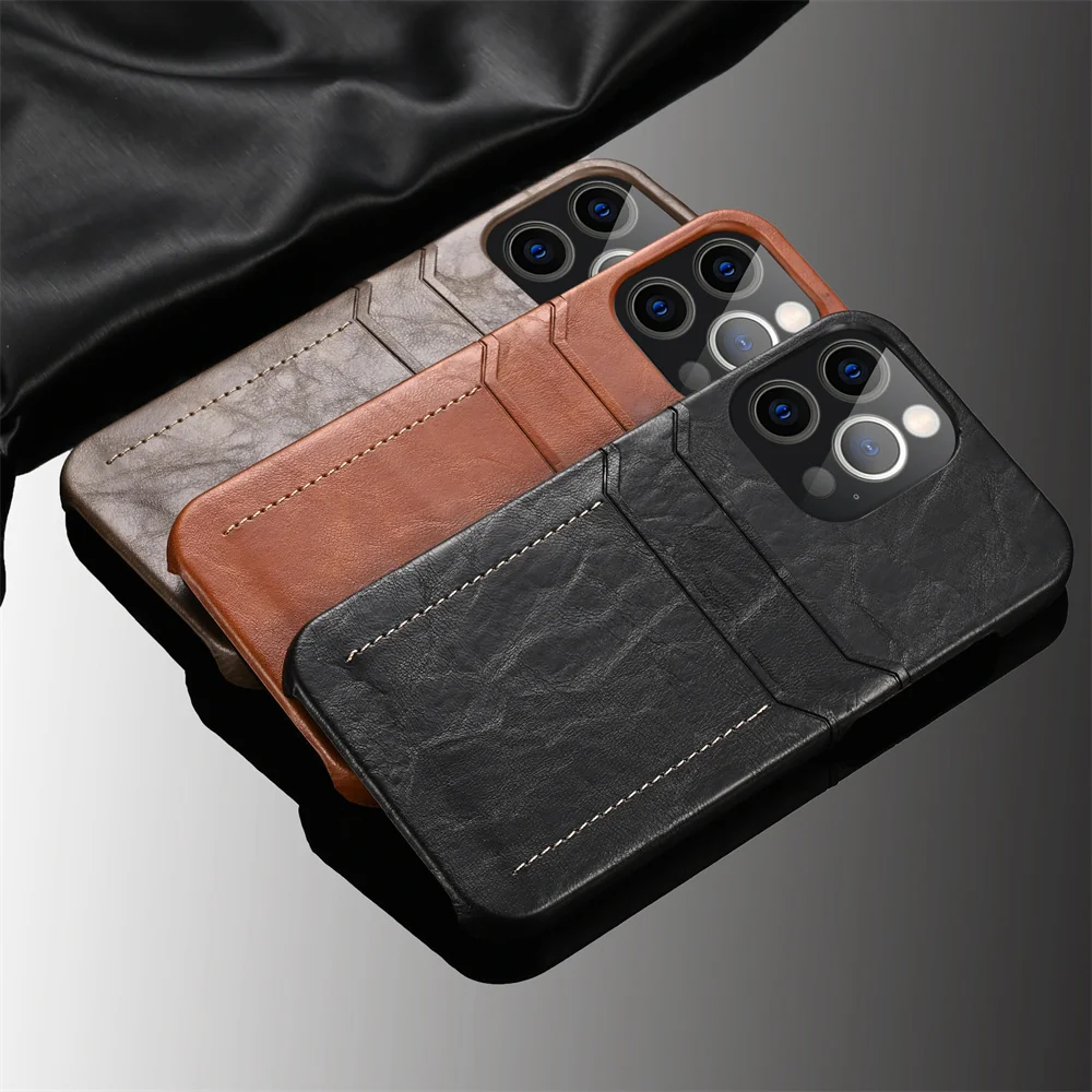 

Advanced leather card mobile phone case for iphone 13 12 11 Pro Max XR X XS Max 7 8 plus SE 12 13 Mini Anti-fall iPhone 13 case