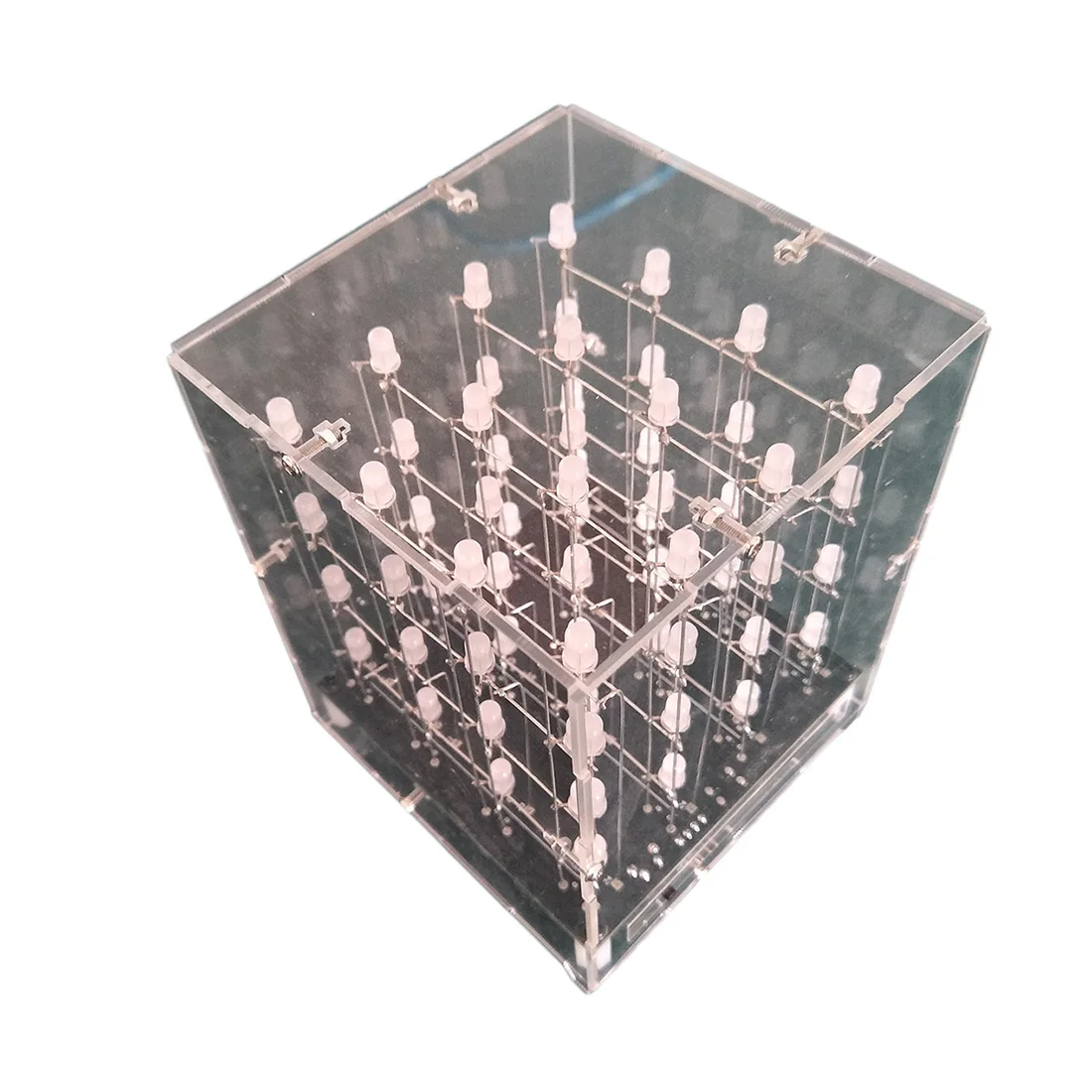 4X4X4 3D многоцветный светодиодный светильник Cube Kit инфракрасный светодиодный светильник с дистанционным управлением - Цвет: 1