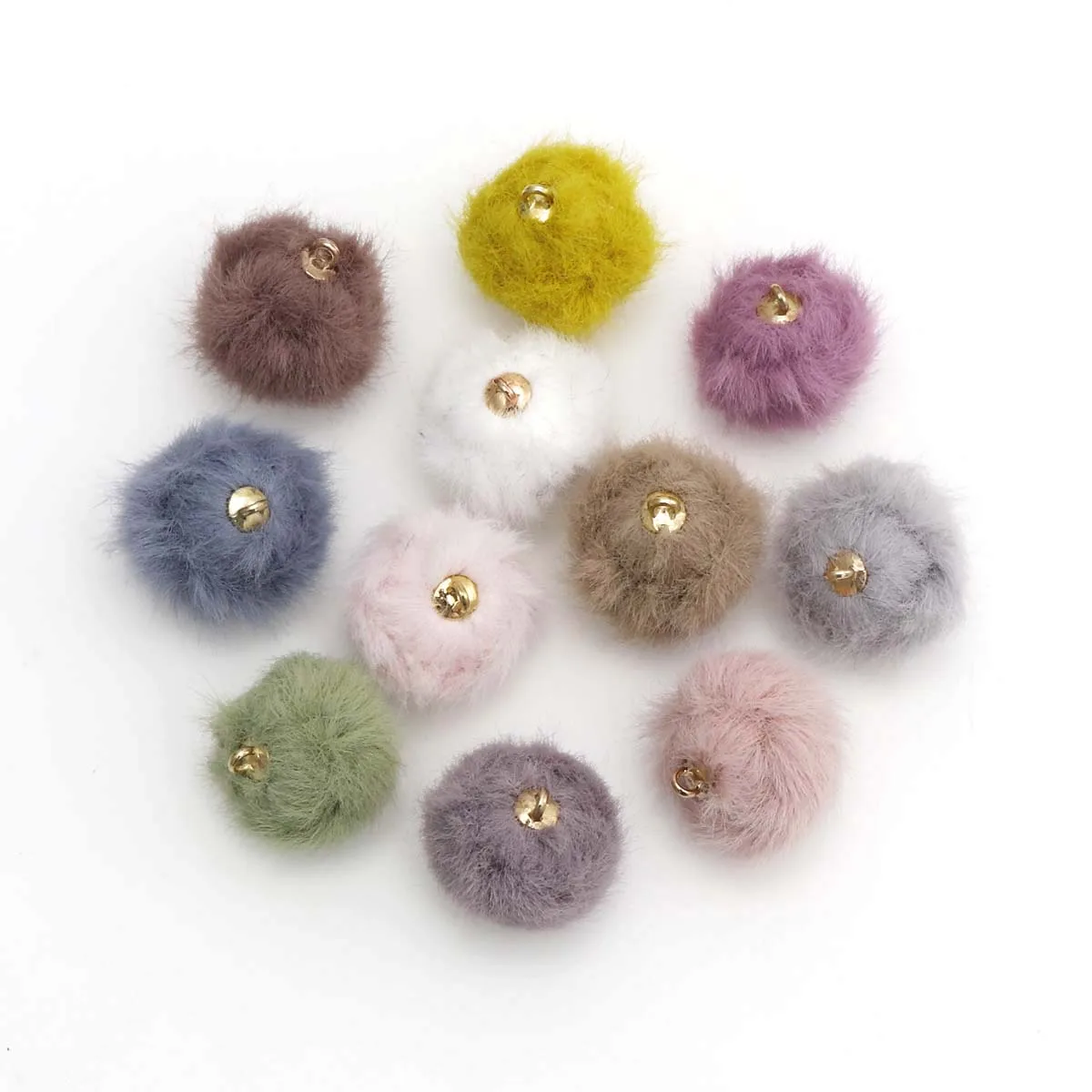 20 шт 20 мм имитация Hairball помпон милый меховой шарик ручной работы DIY материал ручной работы волосы серьги шар ювелирные изделия кулон - Цвет: Mix Color