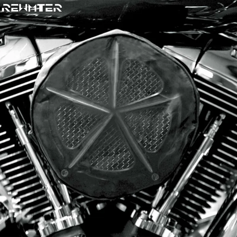 Черный водонепроницаемый дождевой носок для Harley Touring Sportster 883 1200 Softail DynaRoad King Electra Glide для воздухоочистителей