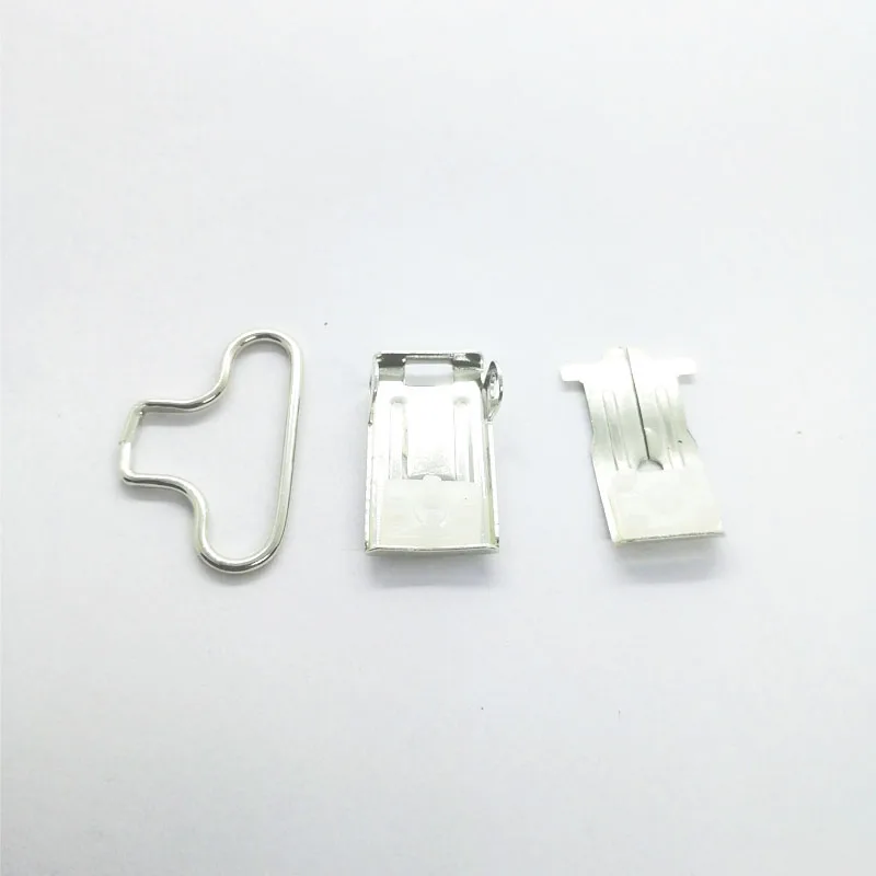 

New 25mm metal suspencer clips 30pcs flower shaped pacifier clips wholesale enamel metal clips with soft blue