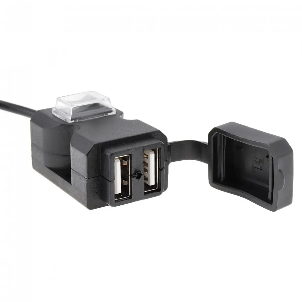 Двойной USB порт 12 в водонепроницаемый мотоцикл руль зарядное устройство 5 В 1A/2.1A адаптер питания Разъем для мобильного телефона