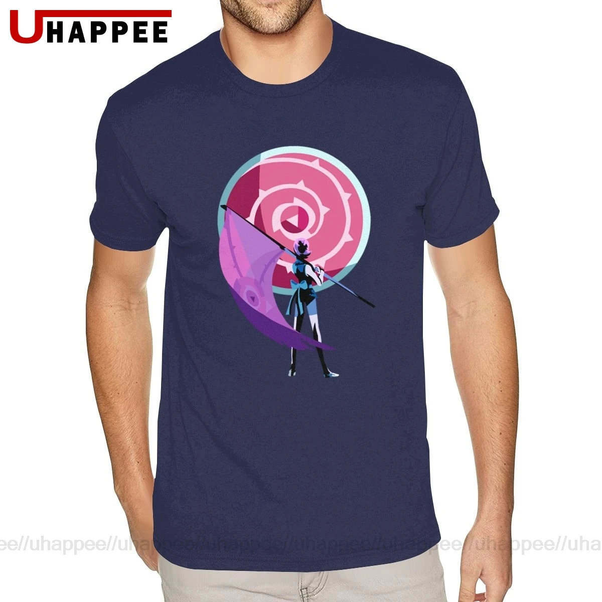 Рисунок розы Луны Steven Universe футболка для мужчин на заказ с короткими рукавами