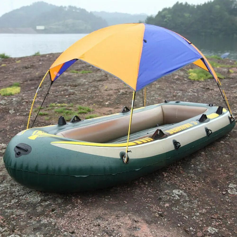 

Shade Cloth Inflatable Boat Dinghy Awning Fishing Shade Rain Cover Folding Shelter Tent Accessories Boat Canopy Shad R6q4