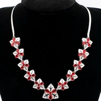 21x21mm deluxe big heavy 30g created red blood ruby bright zircon for womans silver necklace 19 5 20 5inch
