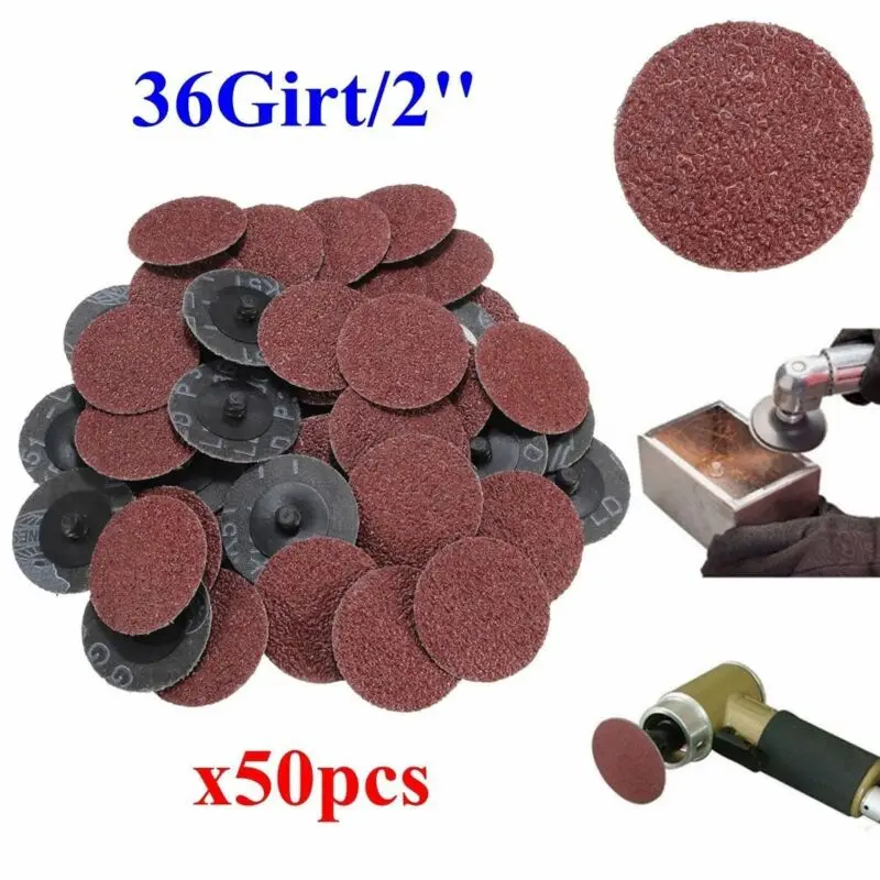 

50X 2 Grinding Rotary Wheel Fiber Cleaning Polishing Disc 50mm 36 Fine Grit Set