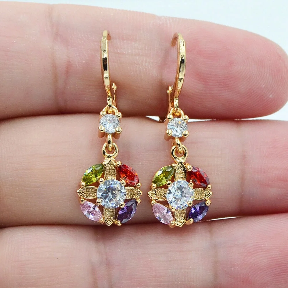 Женские серьги подвески MENGYI золотого цвета с цирконом Элегантные украшения