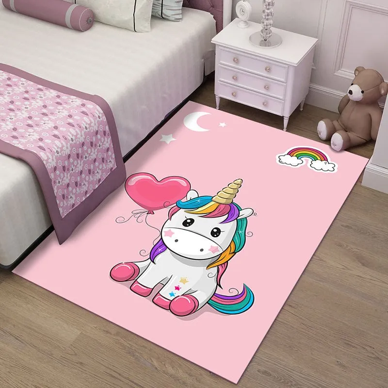 Розовый мультфильм Единорог узор 3D ковры детская спальня игровой коврик Детская комната Декор Ковер детский коврик для ползания Детский Рождественский подарок ковер - Цвет: 7