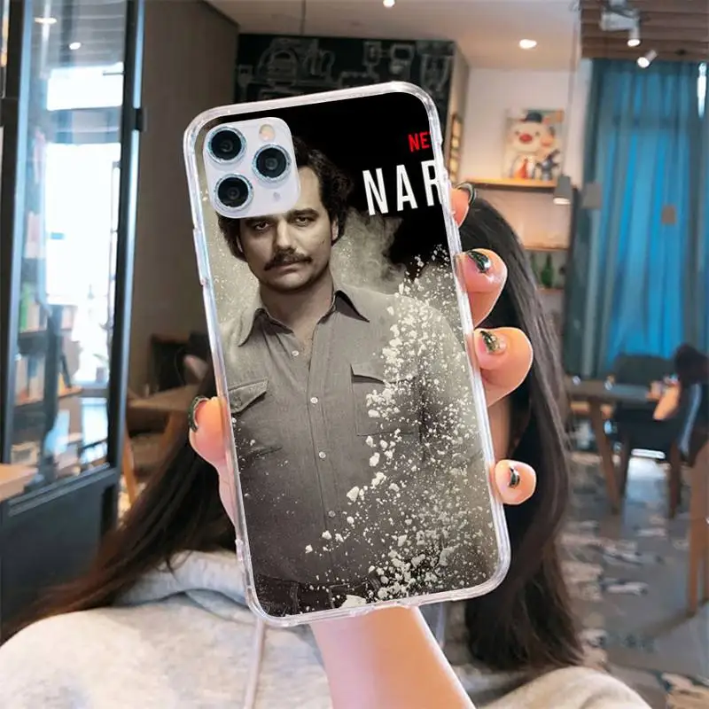 

Narcos American TV series Phone Case Transparent for iPhone 6 7 8 11 12 s mini pro X XS XR MAX Plus