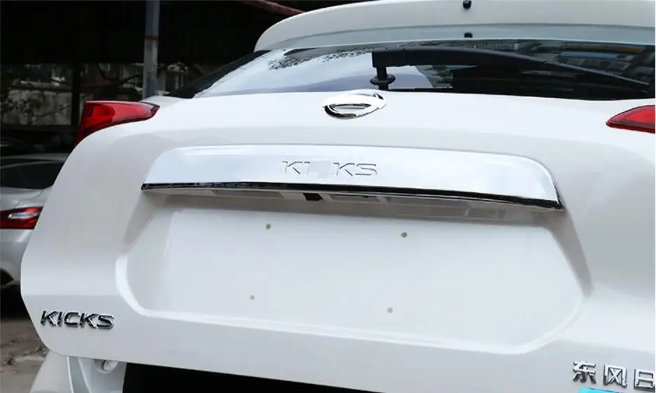ABS хром автомобиль выше Задняя Крышка багажника Накладка насадка для Nissan KICKS