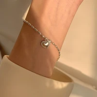 morivovog sterling 925 silver millet bead heart bracelets minimalist elegant sweet chic bracelets for women ffriendship jewelry