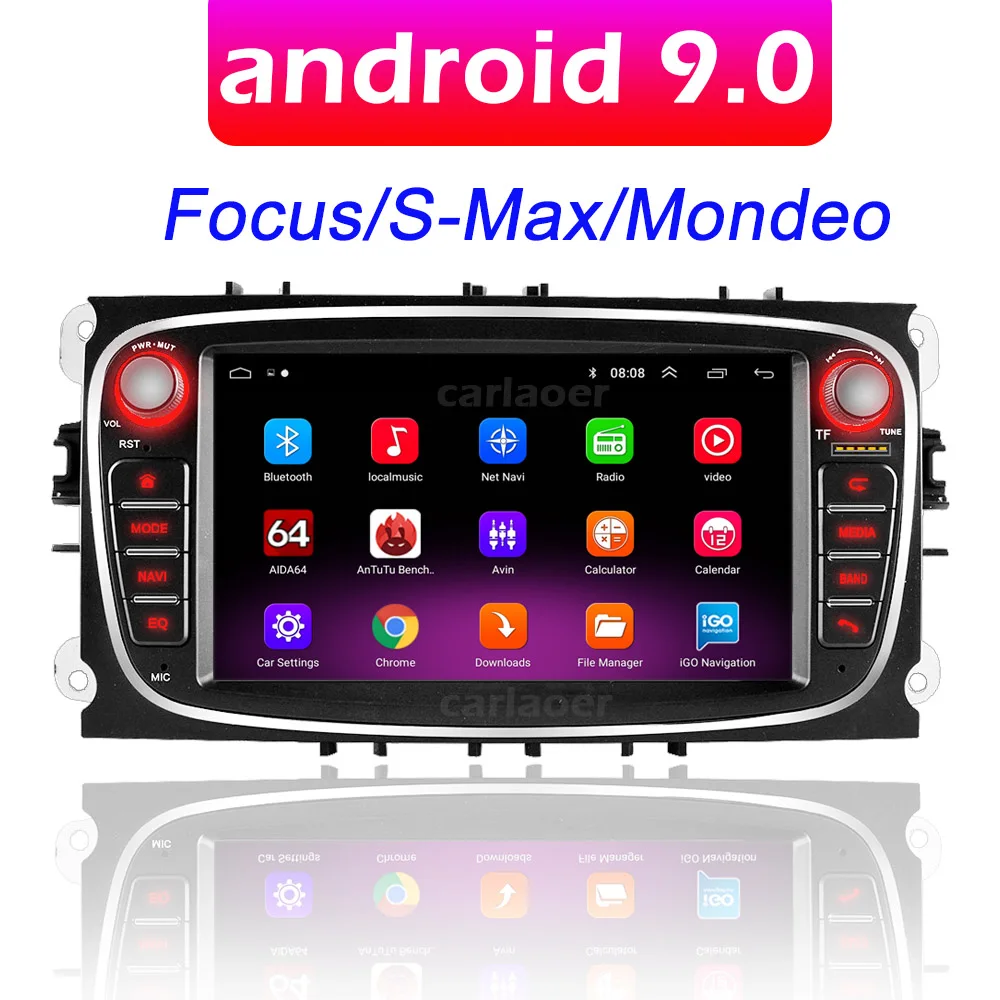 Автомобильный Android 9 0 для Ford Focus S Max Mondeo Galaxy C Радио Мультимедийный видеоплеер